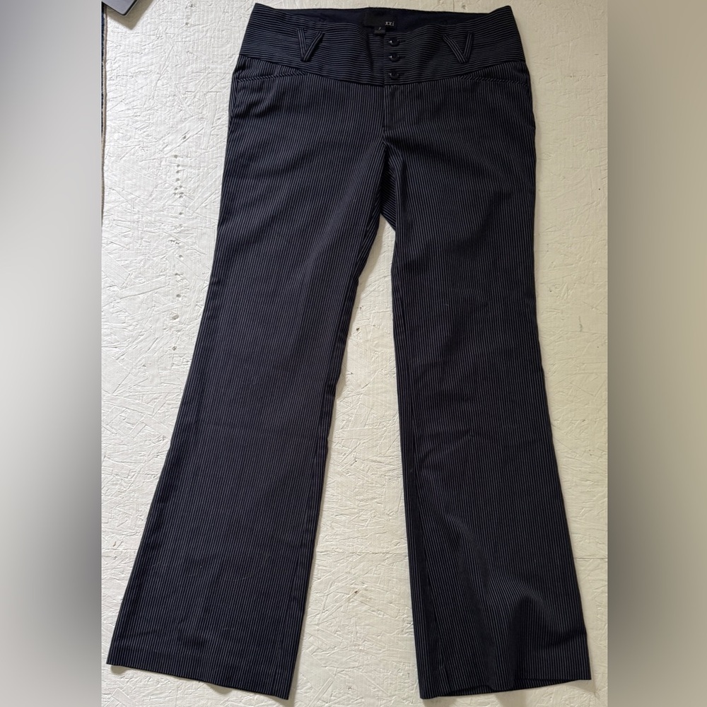 Vintage Forever 21 Black Pinstripe Flare Pants
